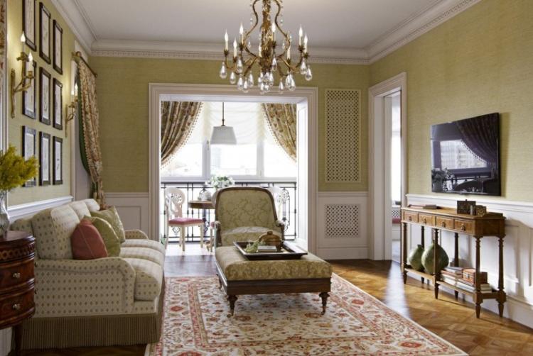 Гостиная в английском стиле - Дизайн интерьера фото