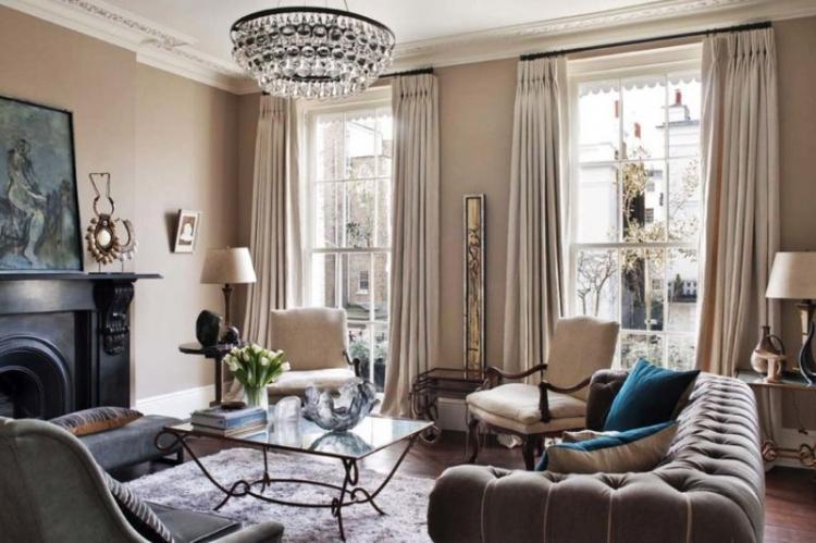 Гостиная в английском стиле - Дизайн интерьера фото