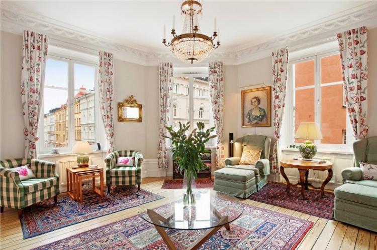 Гостиная в английском стиле - Дизайн интерьера фото