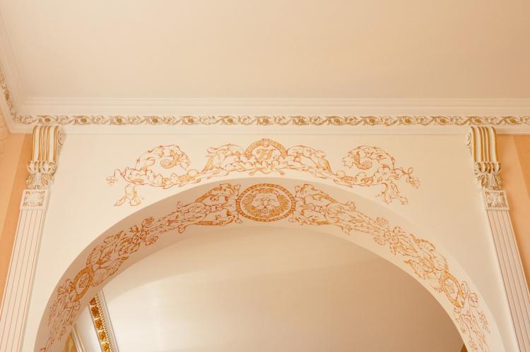 Роспись - Отделка арки из гипсокартона