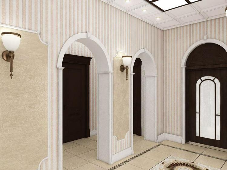 Арки из гипсокартона в прихожей