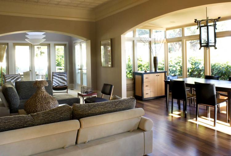 Арки из гипсокартона в гостиной