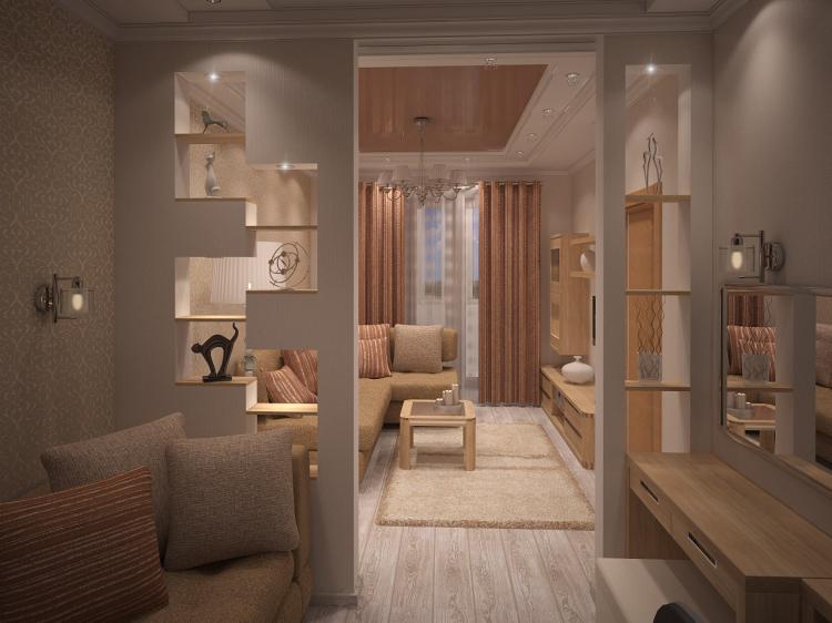 Арки из гипсокартона в гостиной