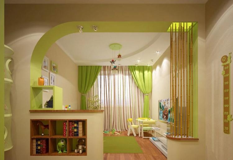 Арки из гипсокартона в детской комнате