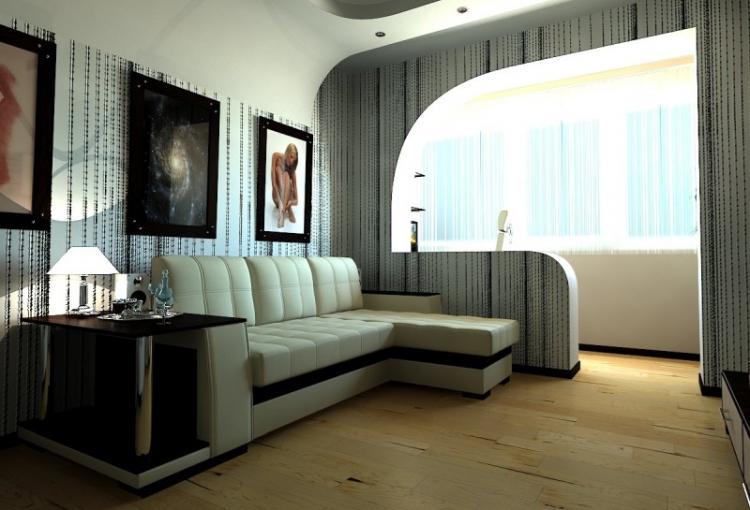 Арки из гипсокартона на балконе