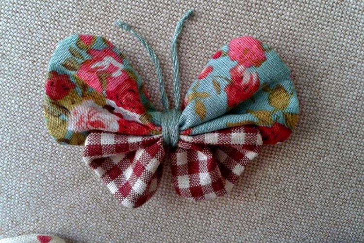 Бабочки из ткани - Бабочки на стену своими руками