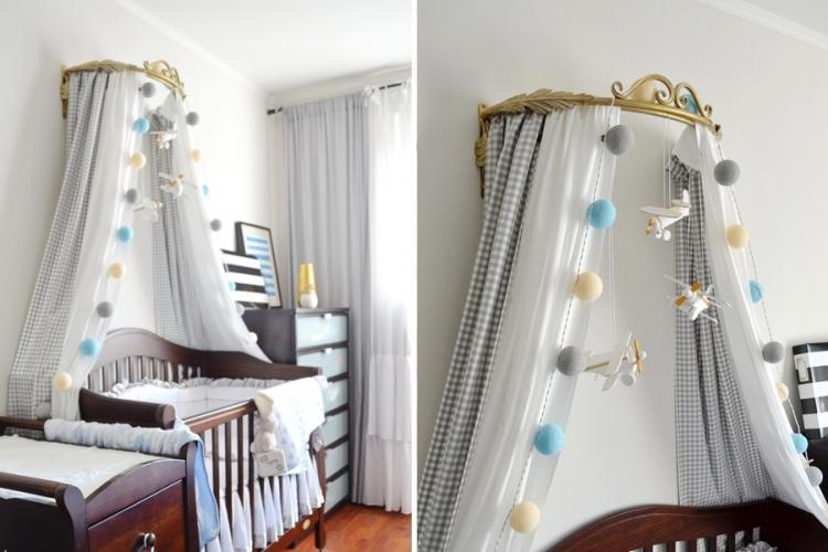 Дугообразный балдахин на детскую кроватку своими руками