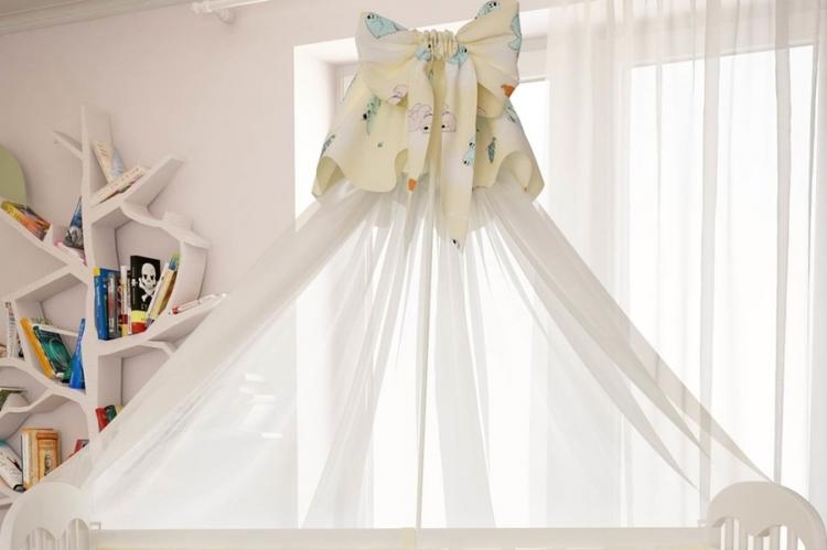 Балдахин на детскую кроватку - идеи дизайна фото