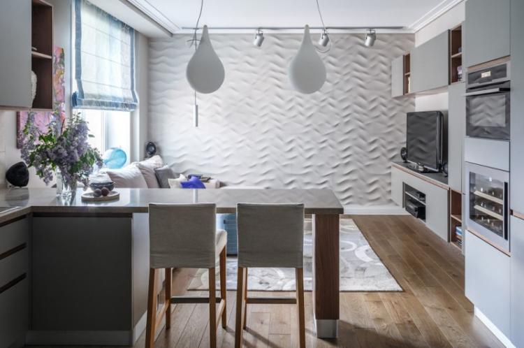 Барные стойки в интерьере кухни - фото