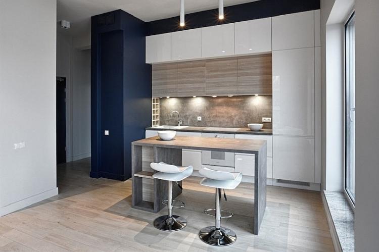 Барные стойки в интерьере кухни - фото