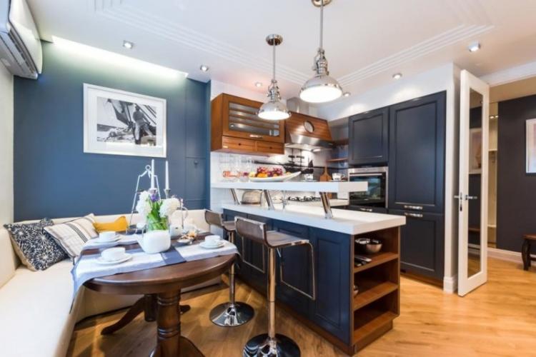 Барные стойки в интерьере кухни - фото