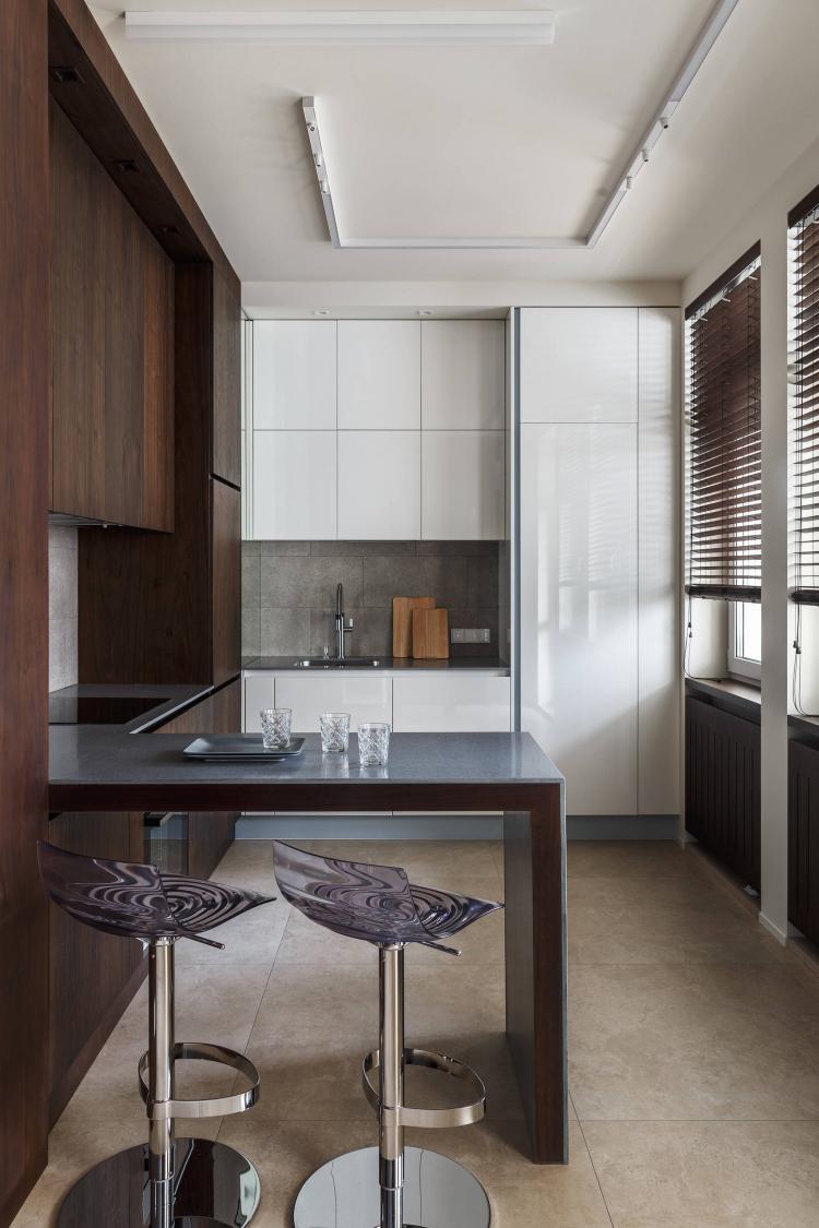 Барные стойки в интерьере кухни - фото