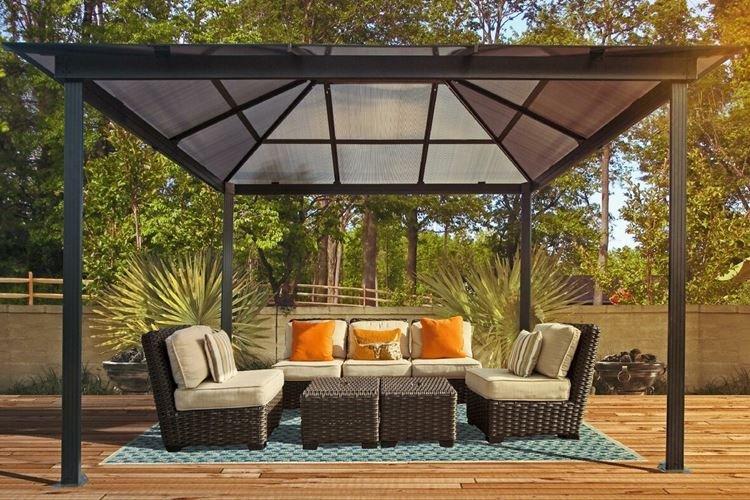 Открытая беседка из поликарбоната - фото и идеи