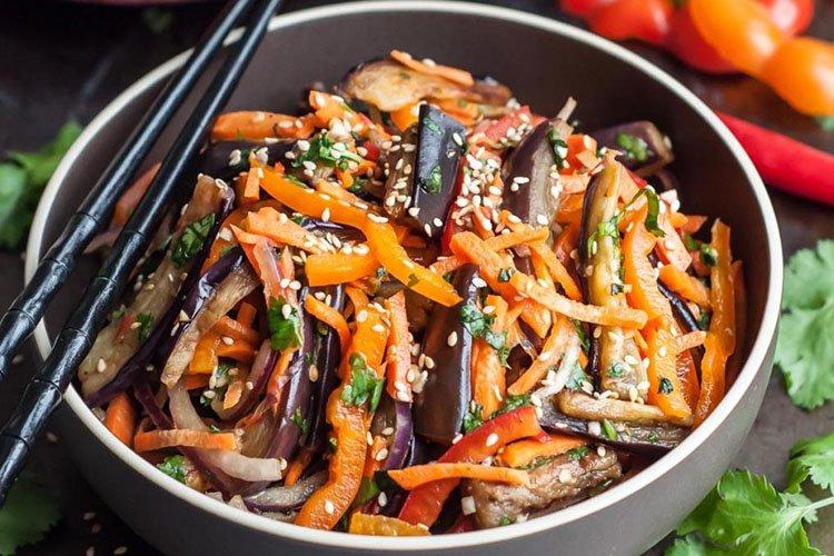 Баклажаны по-корейски - Блюда из баклажанов рецепты