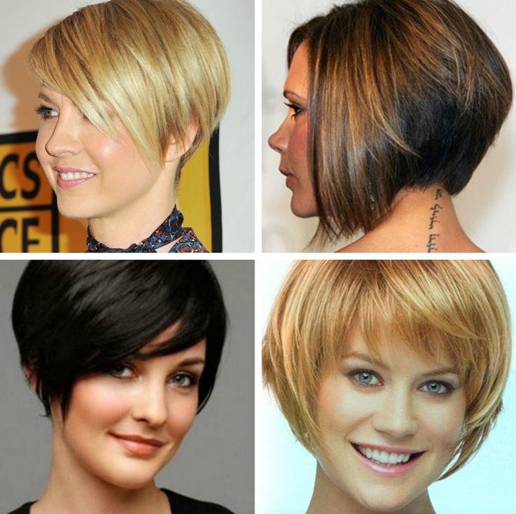 Боб каре на короткие волосы с челкой