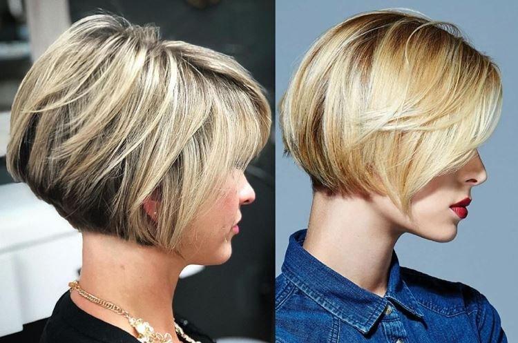 Градуированное боб каре на короткие волосы