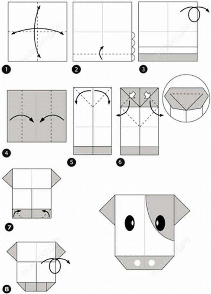 Голова бычка из бумаги