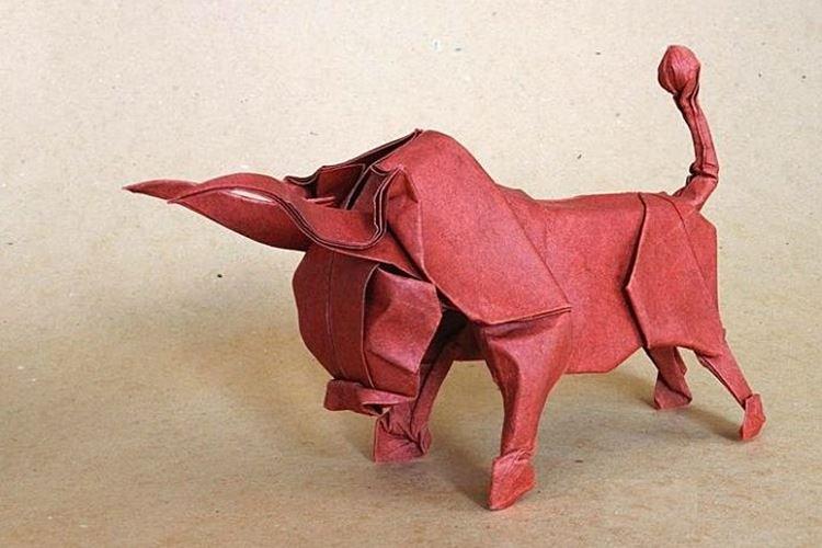 Бычок из бумаги на Новый год 2021 - фото и идеи