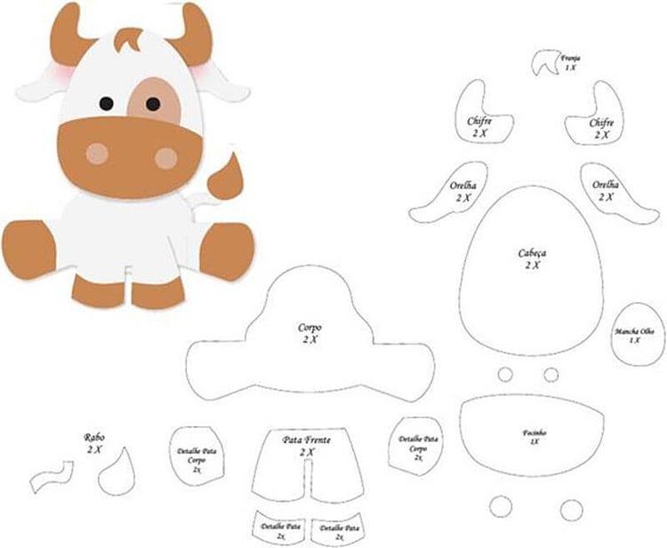 Бычок из фетра с хвостом своими руками