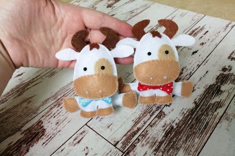 Бычок из фетра своими руками - фото и идеи