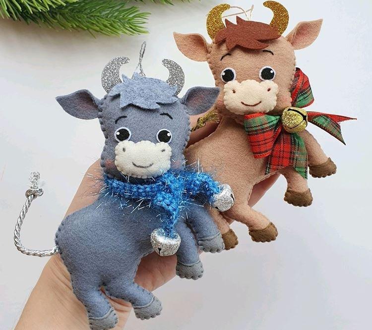 Бычок из фетра своими руками - фото и идеи