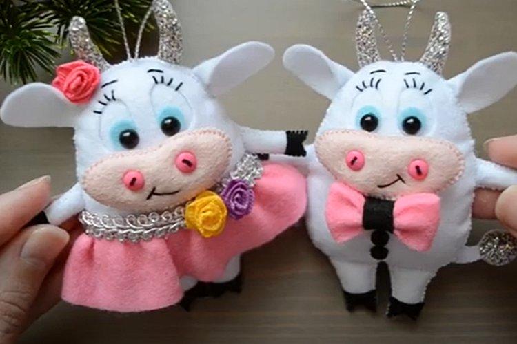 Бычок из фетра своими руками - фото и идеи