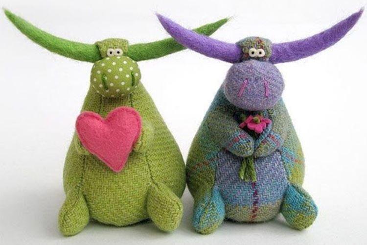 Бычок из ткани своими руками - фото и идеи