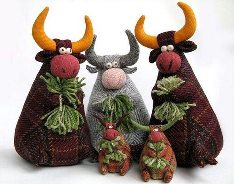 Бычок из ткани своими руками - фото и идеи