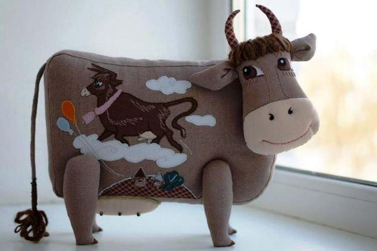 Бычок из ткани своими руками - фото и идеи