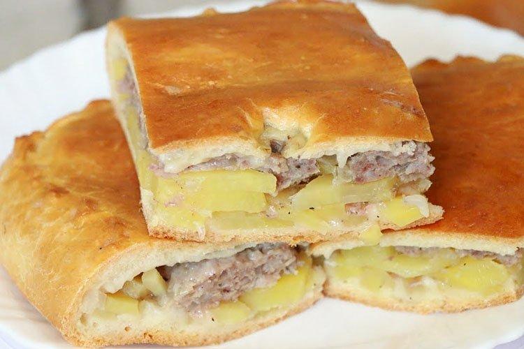 Дрожжевой пирог Купеческий - Что приготовить из фарша и картошки рецепты