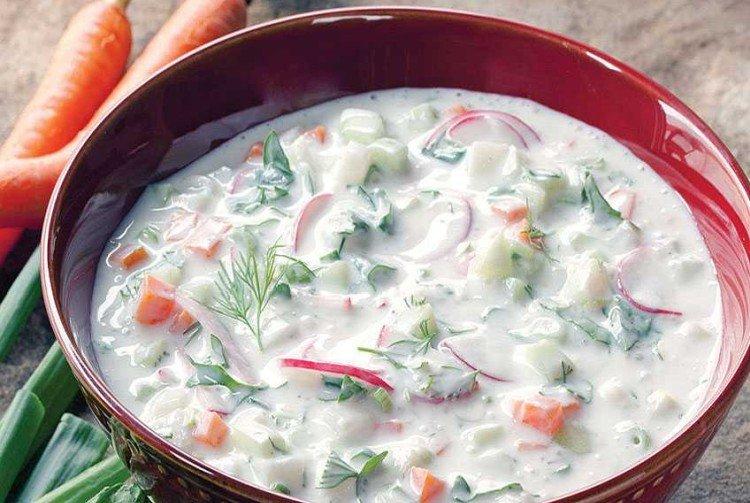 Средиземноморская окрошка с кальмарами - Что приготовить из кальмаров рецепты