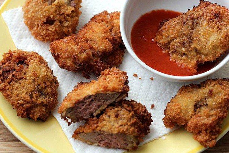 Куриная печень в панировке - Что приготовить из куриной печени