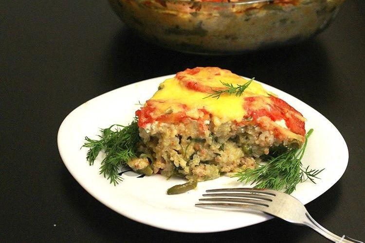Запеканка со свиным фаршем и фасолью - Что приготовить из свиного фарша рецепты