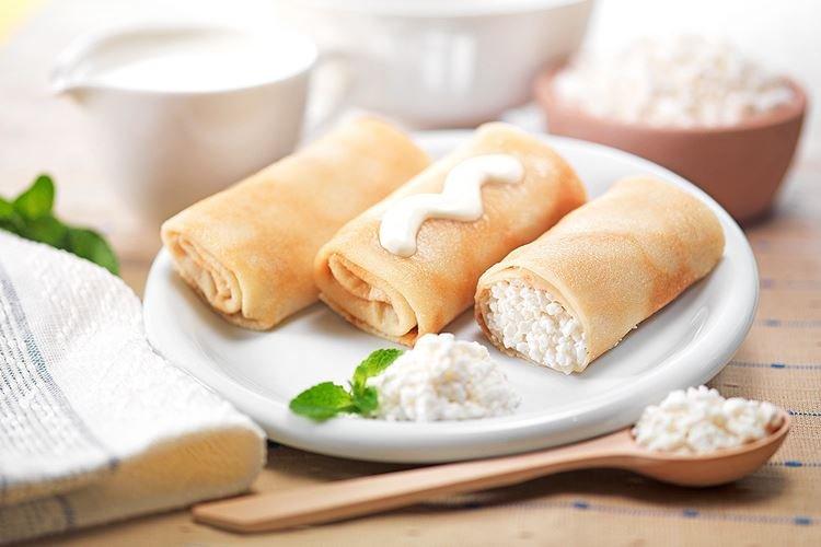 Блинчики с творогом - Что приготовить из творога