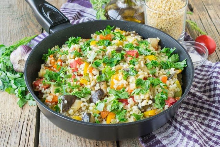 Булгур с овощами и мятой - Что приготовить на ужин быстро и вкусно