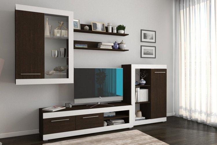 Цвет венге в гостиной - дизайн фото