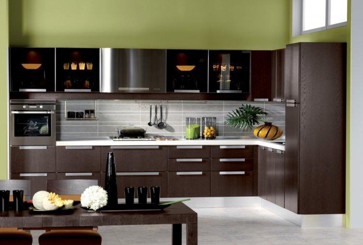 Цвет венге на кухне - дизайн фото