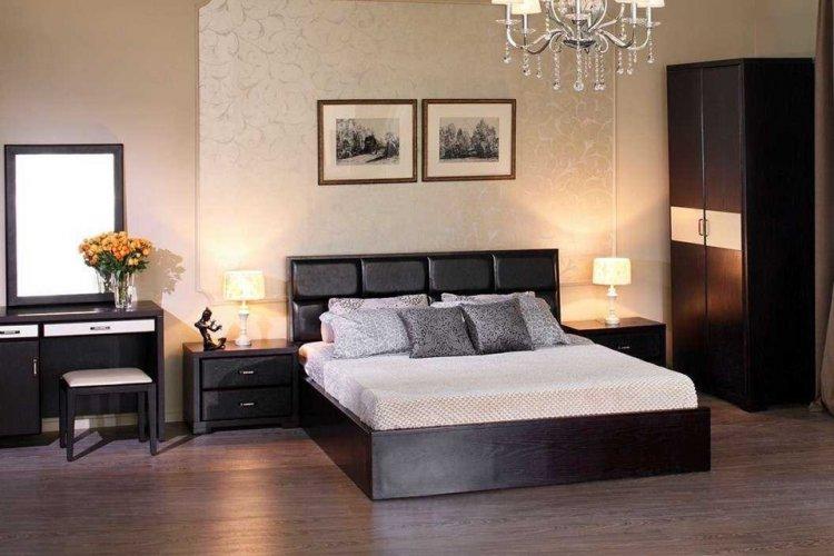 Цвет венге в спальне - дизайн фото