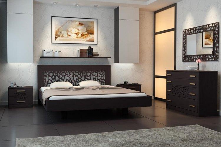 Цвет венге в спальне - дизайн фото