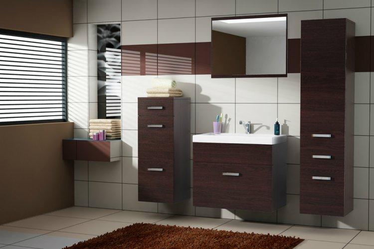 Цвет венге в ванной - дизайн фото