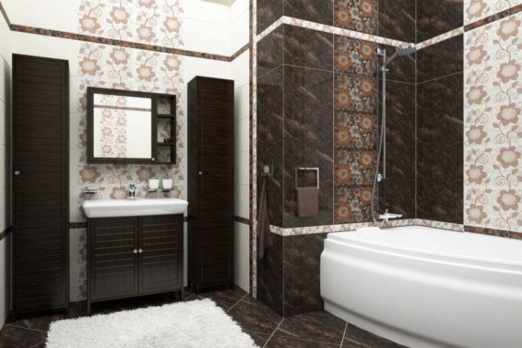 Цвет венге в ванной - дизайн фото