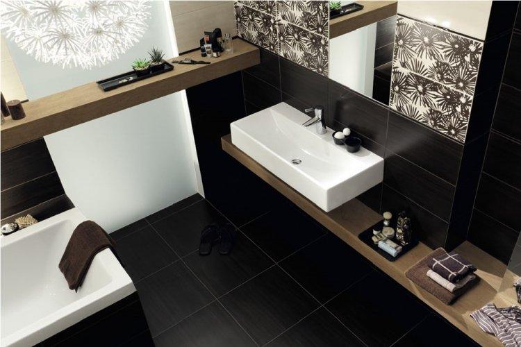 Цвет венге в ванной - дизайн фото