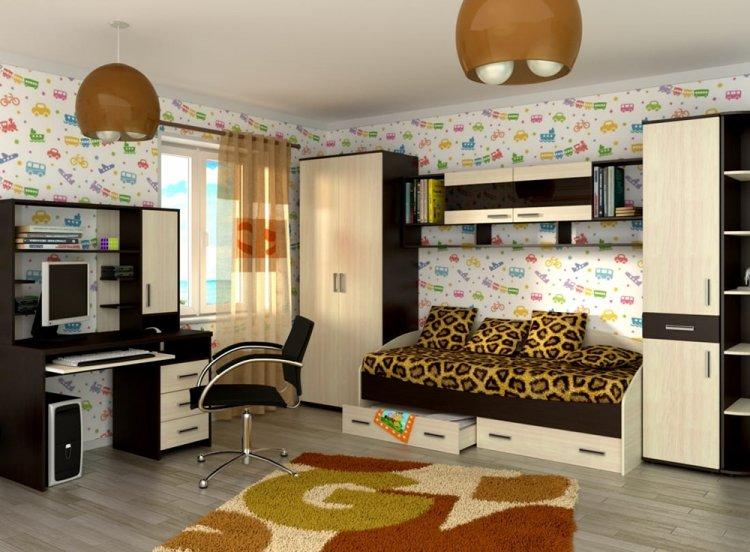 Цвет венге в детской комнате - дизайн фото