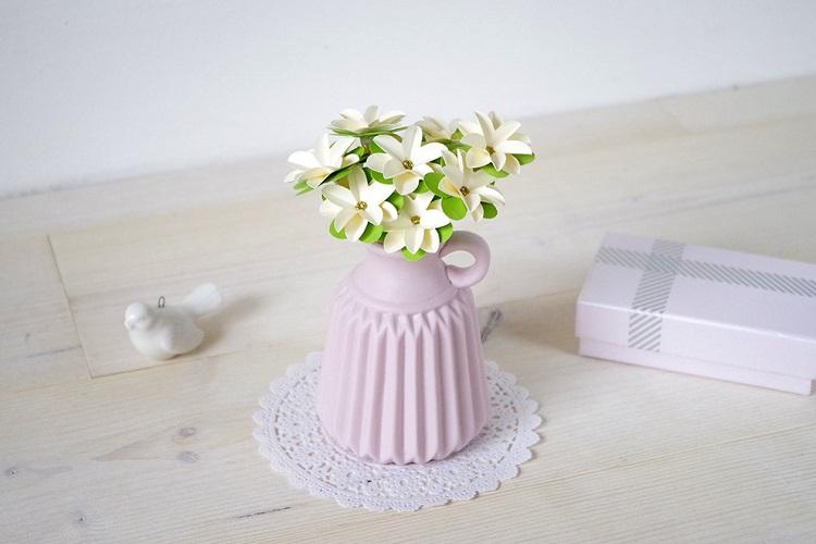 Букет белых цветов - Цветы из бумаги своими руками