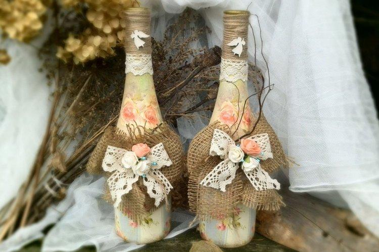 Декор бутылок своими руками - фото и идеи