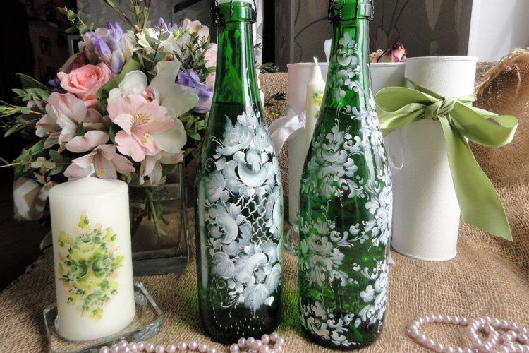 Декор бутылок своими руками - фото и идеи