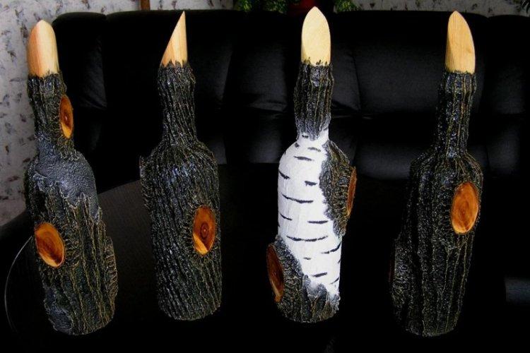 Декор бутылок своими руками - фото и идеи