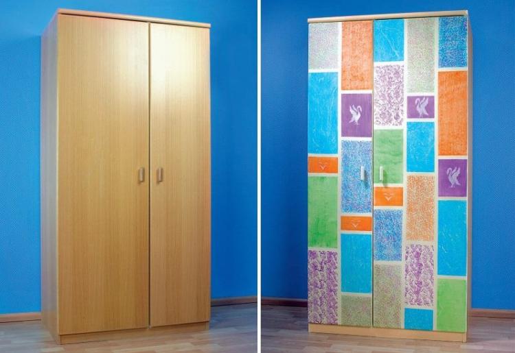 Самоклеящаяся пленка - Декор старого шкафа своими руками