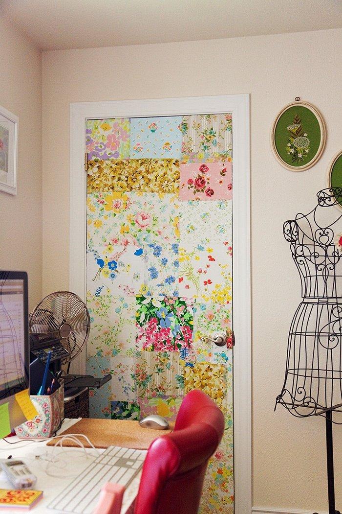 Тканевый декор - Декор старых дверей своими руками