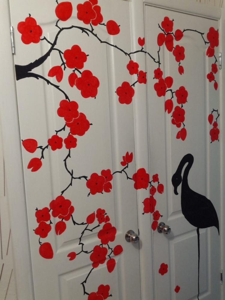 Декор старой двери своими руками - фото